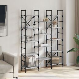 Berkfield Home Bookshelf Grey Sonoma 127.5x28.5x172.5 cm Engineered Wood - thumbnail 3