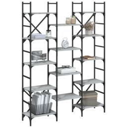 Berkfield Home Bookshelf Grey Sonoma 127.5x28.5x172.5 cm Engineered Wood - thumbnail 4