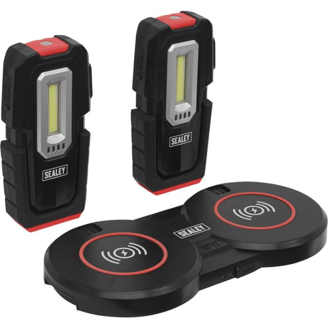 Loops 2 x Magnetic Inspection Light & Dual Charging Base - 3W COB & 1W SMD LED - image 1