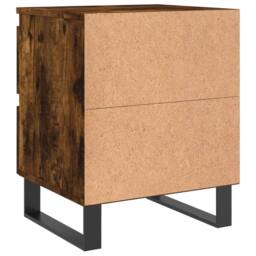 Berkfield Home Elegant Bedside Cabinets 2 pcs Smoked Oak 40x35x50 cm Engineered Wood in Brown - Size: 40 x 35 x 50 cm - thumbnail 8