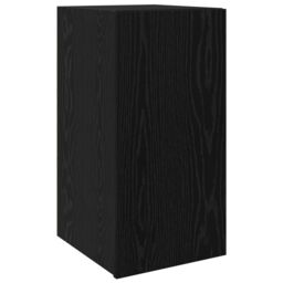Berkfield Home TV Unit with Shelf Wall-mounted Other with Storage with Door Black oak Engineered Wood - thumbnail 2