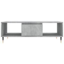 Berkfield Home Decorative Coffee Table Concrete Grey 104x60x35 cm Engineered Wood - Size: 104 x 60 x 35 cm - thumbnail 5