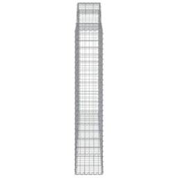 Berkfield Home Arched Gabion Basket 200x30x160/180 cm Galvanised Iron in Silver - thumbnail 4