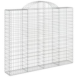 Berkfield Home Arched Gabion Basket 200x30x160/180 cm Galvanised Iron in Silver - thumbnail 2