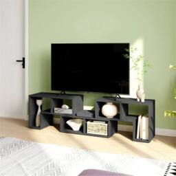 Nordara TV Unit for TVs up to 75 Inches, Free Combination TV Stand, Black - Size: 180 cm x 45 cm - thumbnail 6
