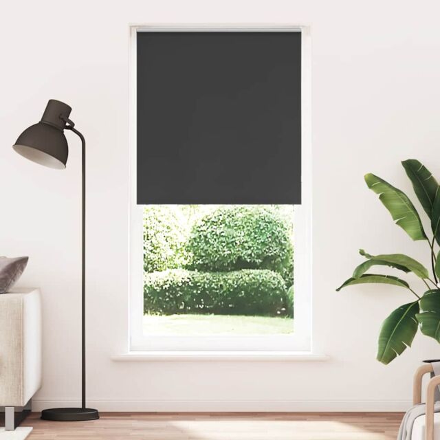 Berkfield Home Roller Blind Blackout Black 105x210 cm Fabric Width 100.7 cm Polyester - image 1