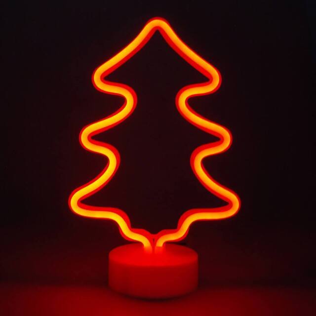simpa LED Novelty Neon Christmas Tree Light in Red - image 1