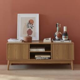 sweeek 120cm TV unit wooden effect 2 doors in Brown - thumbnail 4