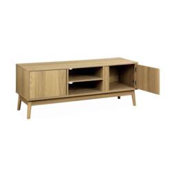 sweeek 120cm TV unit wooden effect 2 doors in Brown - thumbnail 6