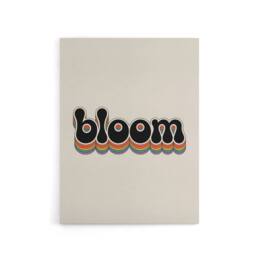 "Artery8 Bloom Vibrant Retro Rainbow Font Typography Canvas Wall Art Print in Beige - Size: W18"" x H24""" - thumbnail 1