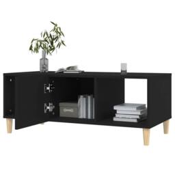 Berkfield Home Coffee Table Black 102x50x40 cm Engineered Wood - Size: 102 x 50 x 40 cm - thumbnail 8