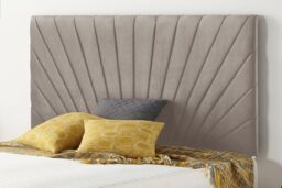 Somnior Platinum Ortho Sprung Memory Foam Mattress with Divan Bed with Headboard Plush Fabric in Stone - Size: Double - thumbnail 5