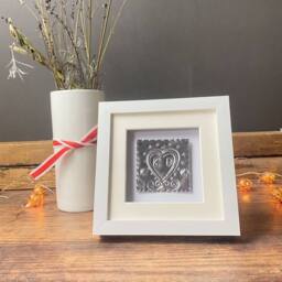 Afewhometruths Personalised Tin Heart of Love - 10th Anniversary Gift in Silver - thumbnail 3
