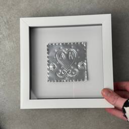 Afewhometruths Personalised Tin Heart of Love - 10th Anniversary Gift in Silver
