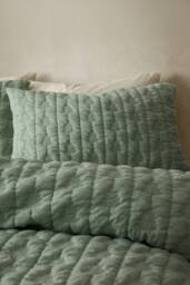 Pineapple Elephant 'Tamba Leaf' Pinsonic Duvet Cover Set in Green - Size: Single - thumbnail 2