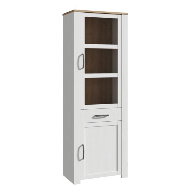 Furniture To Go Bohol Narrow Display Cabinet in White - image 1