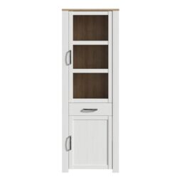 Furniture To Go Bohol Narrow Display Cabinet in White - thumbnail 3