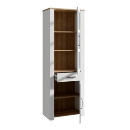Furniture To Go Bohol Narrow Display Cabinet in White - thumbnail 4