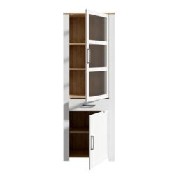 Furniture To Go Bohol Narrow Display Cabinet in White - thumbnail 5