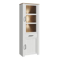 Furniture To Go Bohol Narrow Display Cabinet in White - thumbnail 6