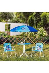 ERGOVEXA Kids Outdoor Bistro Table & Chair Set, Ages 3-6 Years, Blue - thumbnail 6
