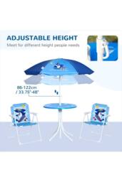 ERGOVEXA Kids Outdoor Bistro Table & Chair Set, Ages 3-6 Years, Blue - thumbnail 4