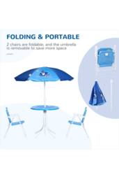 ERGOVEXA Kids Outdoor Bistro Table & Chair Set, Ages 3-6 Years, Blue - thumbnail 3