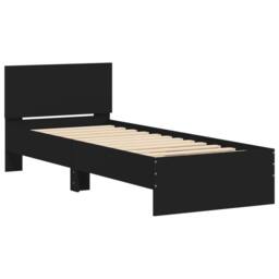 Berkfield Home Durable Bed Frame Frame with LED Lights Black 75x190 cm Small Single