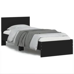 Berkfield Home Durable Bed Frame Frame with LED Lights Black 75x190 cm Small Single - thumbnail 2