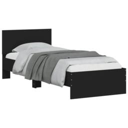 Berkfield Home Durable Bed Frame Frame with LED Lights Black 75x190 cm Small Single - thumbnail 6