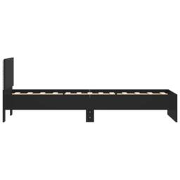 Berkfield Home Durable Bed Frame Frame with LED Lights Black 75x190 cm Small Single - thumbnail 8