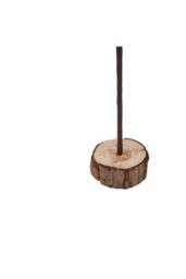 KDMD Large Snowy Spindle Tree in Wood Log Base - Winter Holiday Decor in White - thumbnail 3