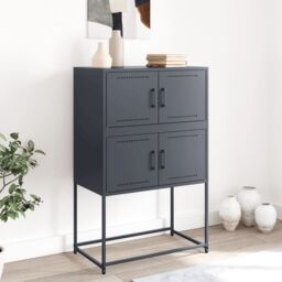 Berkfield Home Sideboard Anthracite 68.5x38.5x107 cm Steel in Black - thumbnail 3