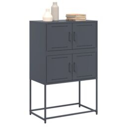 Berkfield Home Sideboard Anthracite 68.5x38.5x107 cm Steel in Black - thumbnail 4