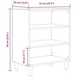 Berkfield Home Sideboard Artisan Oak 57x35x75 cm Engineered Wood in Brown - Size: 57 x 35 x 75 cm - thumbnail 9