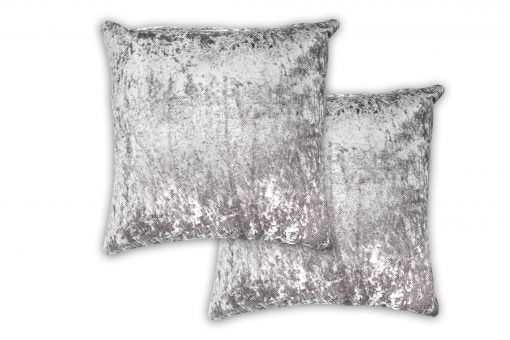 New Edge Blinds Crushed Velvet Cushion Cover in Grey - Size: 43 cm x 43 cm - image 1