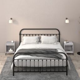 Berkfield Home Bedside Cabinets 2 pcs Grey Sonoma 40x35x50 cm - Size: 40 x 35 x 50 cm - thumbnail 1