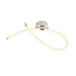 Netlighting Armonia Semi Flush Ceiling Chrome 25W 1875lm LED Frosted Acrylic in White - thumbnail 1