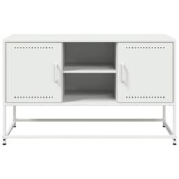 Berkfield Home TV Cabinet White 100.5x39x60.5 cm Steel - thumbnail 6