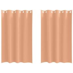 Berkfield Home Curtains with Curtains 2 pcs Light brown 175 x 140 cm Polyester