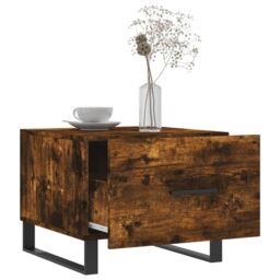 Berkfield Home Coffee Tables 2 pcs Smoked Oak 50x50x40 cm Engineered Wood in Brown - Size: 50 x 50 x 40 cm - thumbnail 4