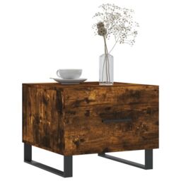 Berkfield Home Coffee Tables 2 pcs Smoked Oak 50x50x40 cm Engineered Wood in Brown - Size: 50 x 50 x 40 cm - thumbnail 3