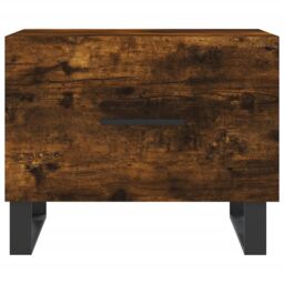 Berkfield Home Coffee Tables 2 pcs Smoked Oak 50x50x40 cm Engineered Wood in Brown - Size: 50 x 50 x 40 cm - thumbnail 6
