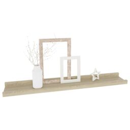 Berkfield Home Wall Shelves 2 pcs Sonoma Oak 60x9x3 cm in Brown - Size: 60 x 9 x 3 cm - thumbnail 3