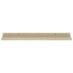 Berkfield Home Wall Shelves 2 pcs Sonoma Oak 60x9x3 cm in Brown - Size: 60 x 9 x 3 cm - thumbnail 4