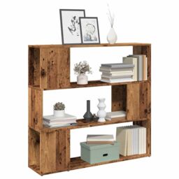 Berkfield Home Book Cabinet/Room Divider Old Wood 100x24x94 cm in Brown - Size: 100 x 24 x 94 cm - thumbnail 1