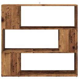 Berkfield Home Book Cabinet/Room Divider Old Wood 100x24x94 cm in Brown - Size: 100 x 24 x 94 cm - thumbnail 4