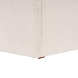 Wyld and Coco Beige Velvet U Shaped Pouffe Ottoman Pine Core Modern Living Room - thumbnail 7