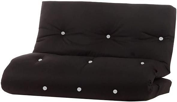 Rest Relax Fibre Foam Filled, Futon Replacement Mattress, Black - Size: Double - image 1