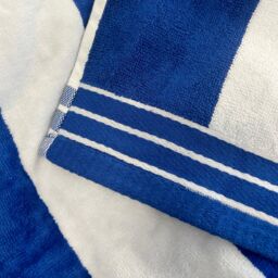 Allure Bath Fashions Jumbo Cabana Stripe Beach Towel - 100% Cotton in Navy - thumbnail 3